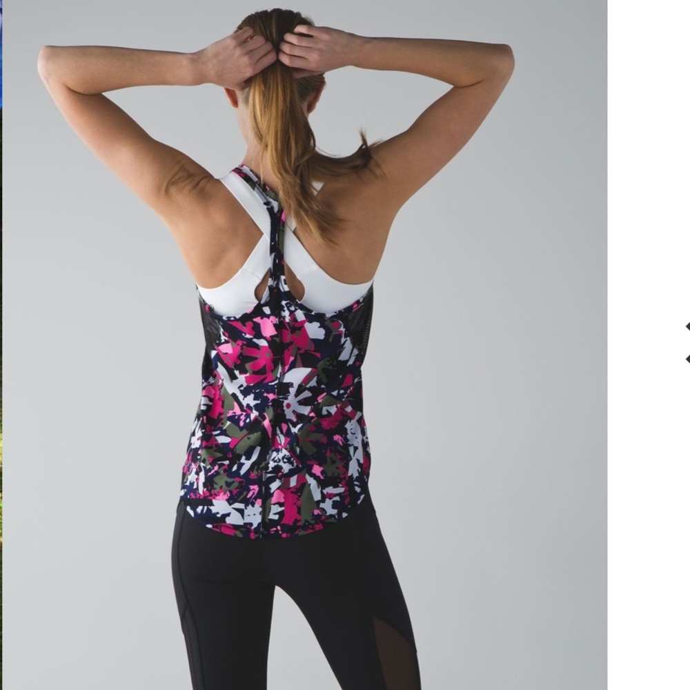 LULULEMON Fast Lane Singlet Pop Cut Boom Juice Multi / Black - Picture 1 of 15